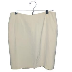 Andrea Viccaro 100% Silk Mini Skirt Cream Off White Minimalist Classic
